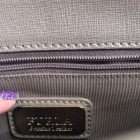 Furla Studded Saffiano Leather Crossbody Bag - grey - Picture 5 of 6